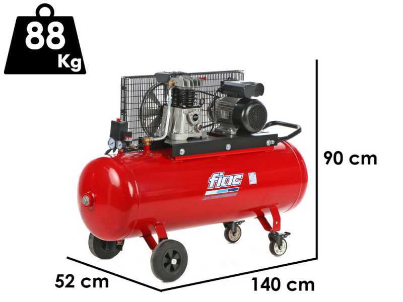 FIAC AB 150/348 - Compressore aria elettrico monofase a cinghia - Motore 3 HP - 150 lt