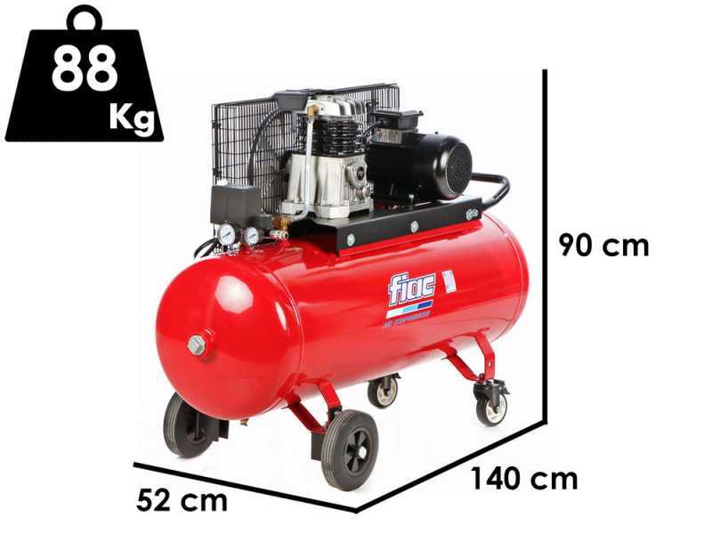 FIAC AB 150/348 - Compressore aria elettrico trifase a cinghia - Motore 3 HP - 150 lt