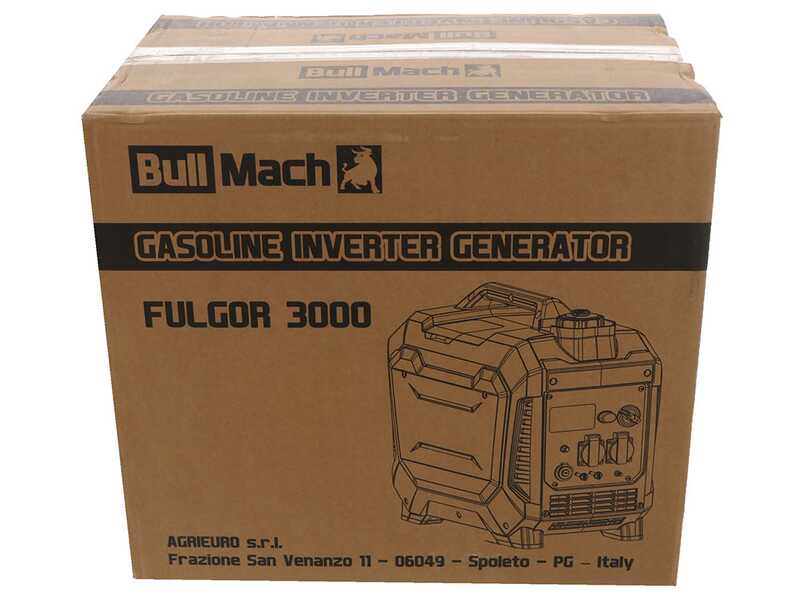 BullMach Fulgor 3000 - Generatore di corrente ad inverter 3,2 kW - Continua 3 kW monofase