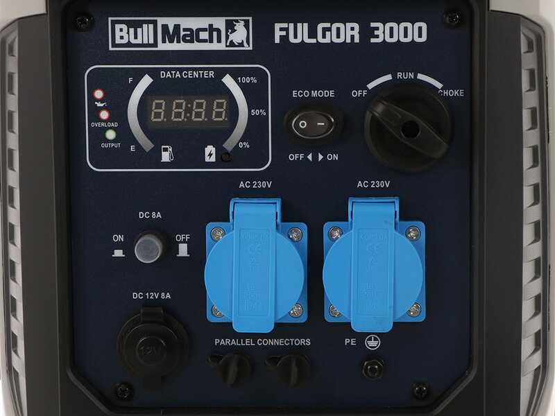 BullMach Fulgor 3000 - Generatore di corrente ad inverter 3,2 kW - Continua 3 kW monofase
