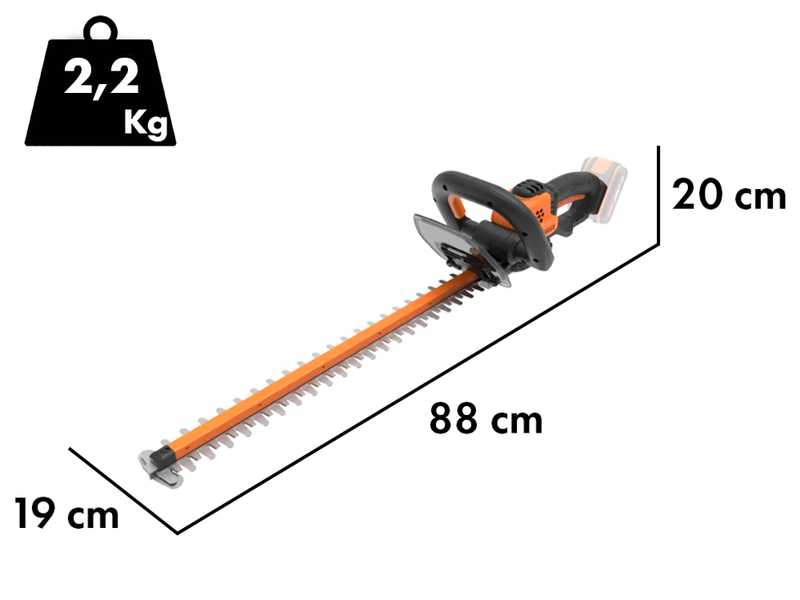 Worx WG264E.9 - Tagliasiepi a batteria con lama da 56 cm - SENZA BATTERIA E CARICABATTERIA