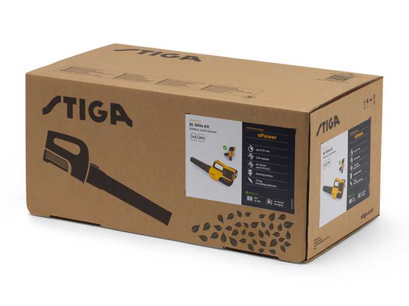 Stiga BL 300e Kit - Soffiatore a batteria - 2 batterie da 20V 4Ah