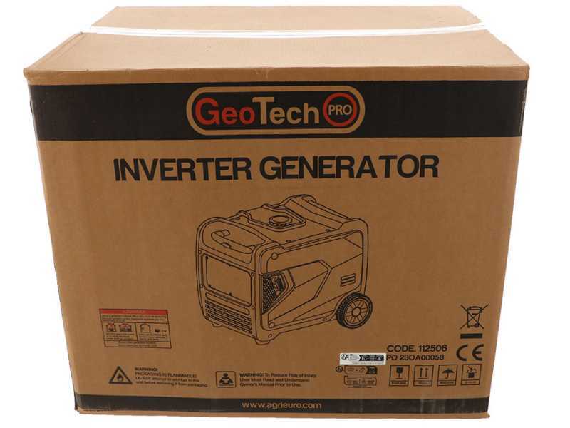 GeoTech-Pro PTGA 7500 - Generatore di corrente ad inverter silenziato carrellato 5,8 kW - Continua 5,5 kW Monofase + ATS