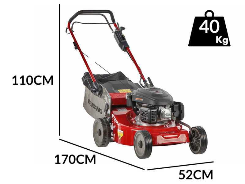 Weibang WB506SC - Tagliaerba trazionato a scoppio - 2in1 - Motore da 166cc