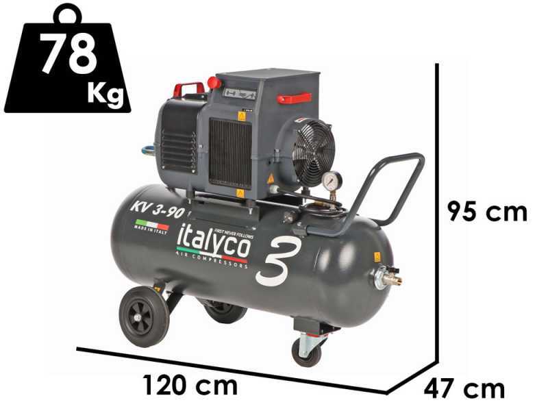 Italyco KV 3/90 - Compressore rotativo a vite - Pressione max 10 bar