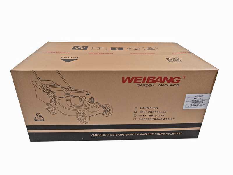 Weibang WB537SCV3 - Tagliaerba trazionato a scoppio - Motore da 196cc - 3 Marce - 4in1