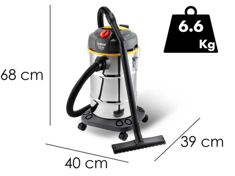Lavor WTP 30 X - Aspirapolvere aspiraliquidi - bidone 30 lt - 1600 W
