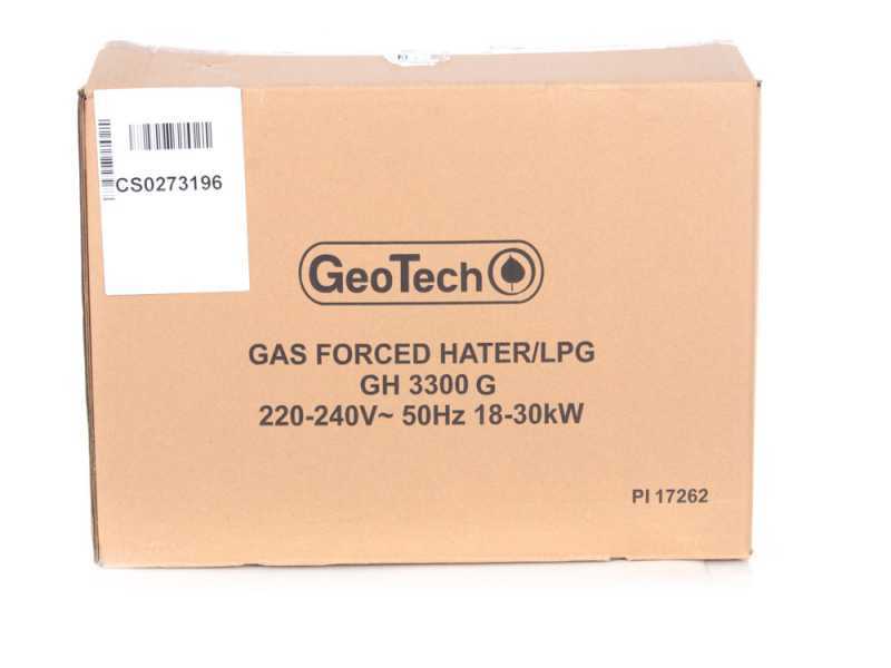OUTLET - DIFETTI ESTETICI - Generatore di aria calda a gas GeoTech GH 3300 G - avviamento piezoelettrico manuale (G)