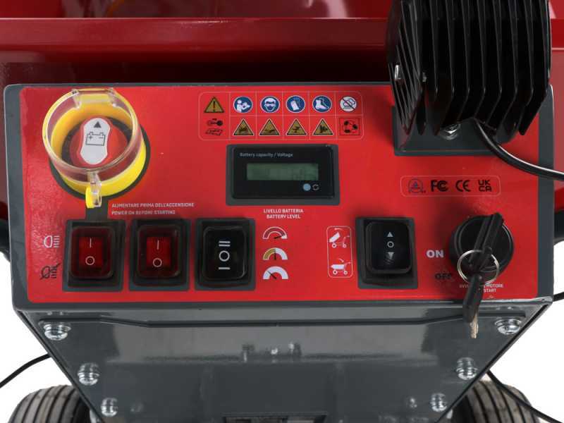 Blue Bird WB 500EH - Carriola a batteria 48V 32Ah - Cassone dumper con ribaltamento idraulico