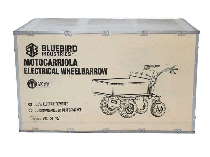 Blue Bird WB 500EH - Carriola a batteria 48V 32Ah - Cassone dumper con ribaltamento idraulico