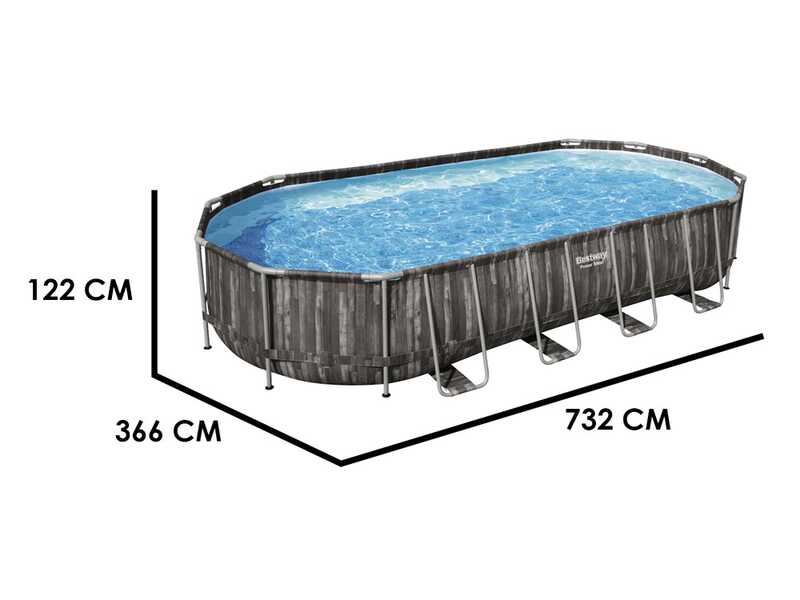 Bestway Power Steel 561ES - Piscina Ovale