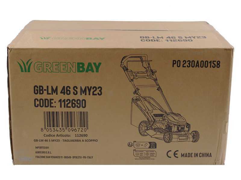 GreenBay GB-LM 46 S - Rasaerba trazionato - 4 in 1 -  Motore a scoppio da 170cc