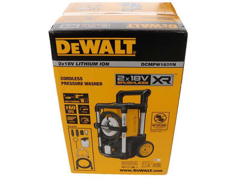 DeWalt DCMPW1600N-XJ - Idropulitrice a batteria - 110 bar - 5.5 l/min - SENZA BATTERIA E CARICABATTERIE