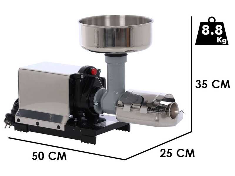 Passapomodoro Reber 70100N INOX - N.3 - Motore ad induzione professionale da 450 W