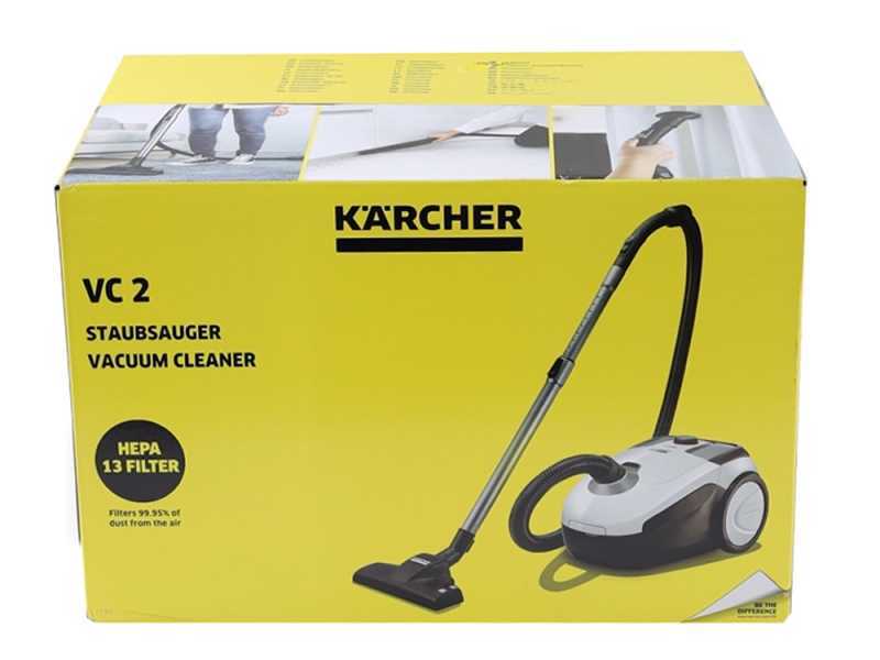 Karcher VC 2 ERP - Aspirapolvere a traino - con sacco da 2,8 l - dotato di filtro HEPA - 700W