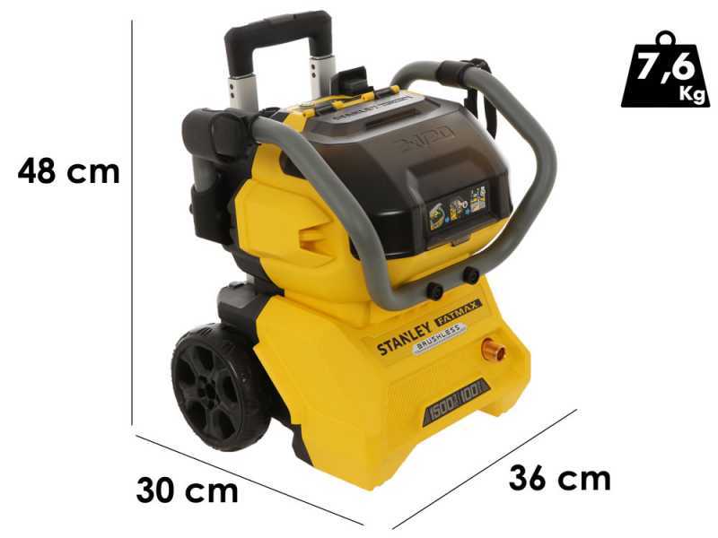 Stanley SFMCPW1500B-XJ - Idropulitrice a batteria - 100 bar - 2x 18V 4Ah