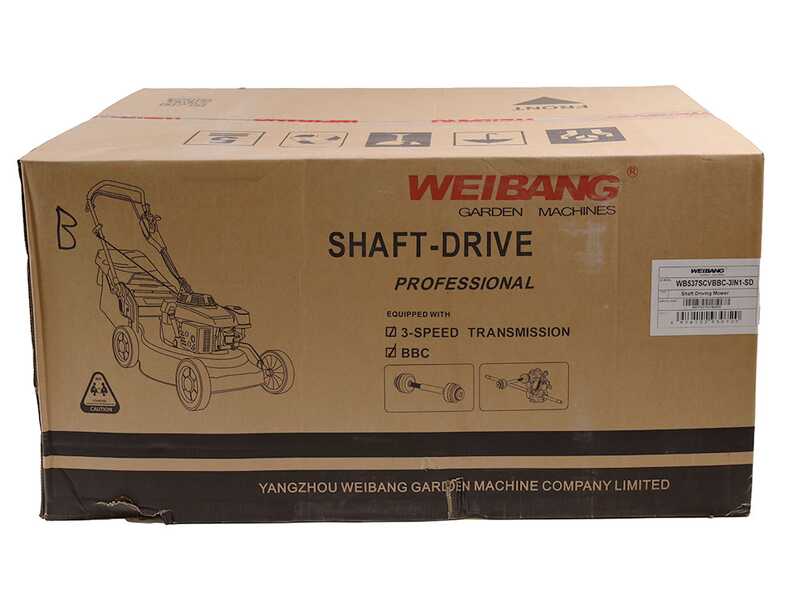 Weibang WB537SCV3B - Tagliaerba trazionato a scoppio - Motore da 196cc - 3 Marce - 4in1