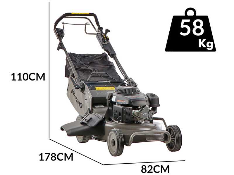Weibang WB537SCV3B - Tagliaerba trazionato a scoppio - Motore da 196cc - 3 Marce - 4in1