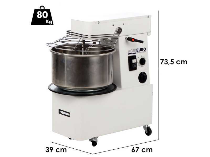 Impastatrice a spirale sollevabile Mixer 2000 T-2G Deluxe - Da 16 Kg trifase 2 velocit&agrave;