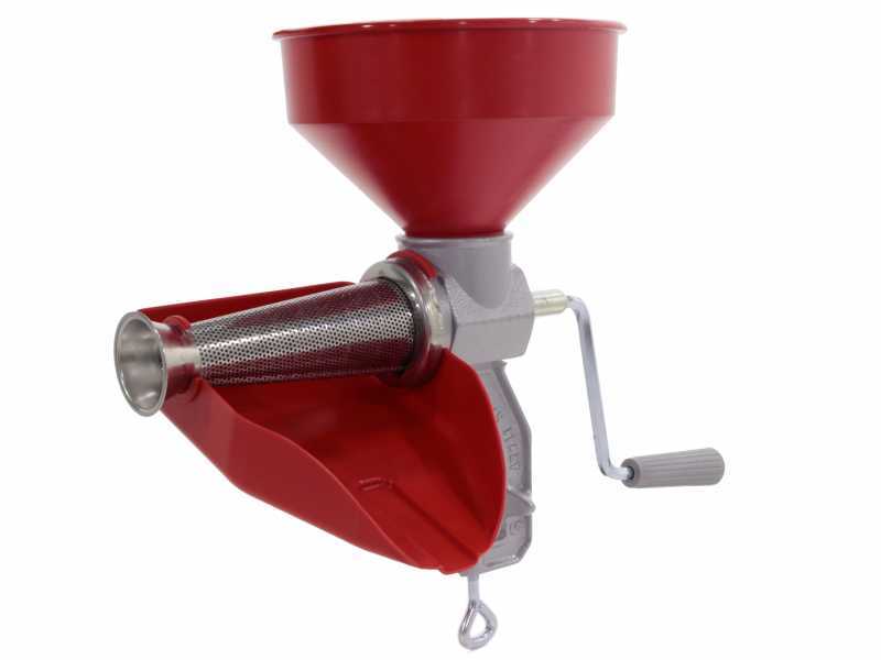 Reber 8602 N - Passapomodoro Manuale N.3 - Imbuto e Sgocciolatoio in Plastica