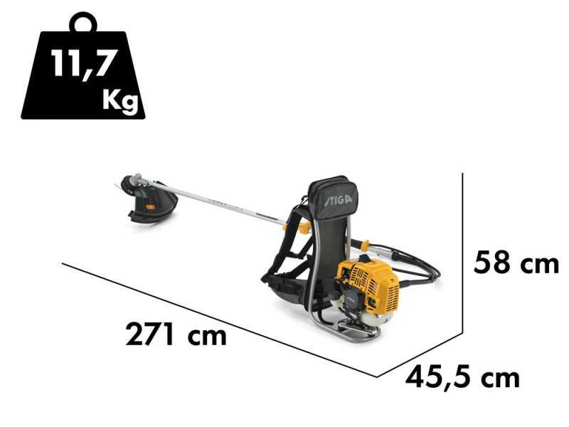 Stiga BC 555 R - Decespugliatore a zaino - Motore a scoppio 51,7 cc - 2 HP