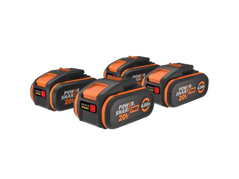 Worx Nitro WG572E - Soffiatore a zaino a batteria - 4 batterie da 20V 4Ah