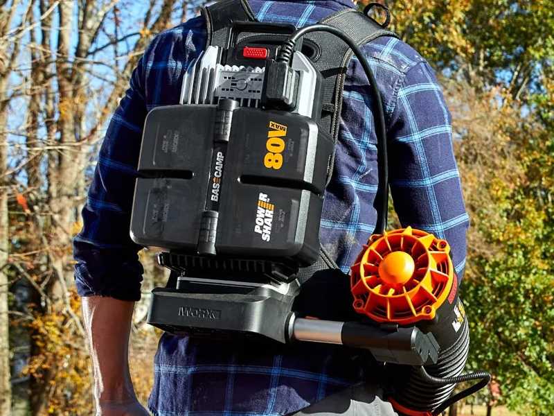 Worx Nitro WG572E - Soffiatore a zaino a batteria - 4 batterie da 20V 4Ah