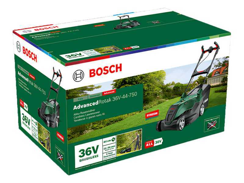 Bosch AdvancedRotak 36V-44-750 - Tagliaerba a batteria - 36V - Taglio 44 cm - SENZA BATTERIA E CARICABATTERIA
