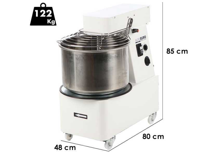 Impastatrice a spirale sollevabile Mixer 5000 T-2G Deluxe - Da 40 Kg trifase 2 velocit&agrave;