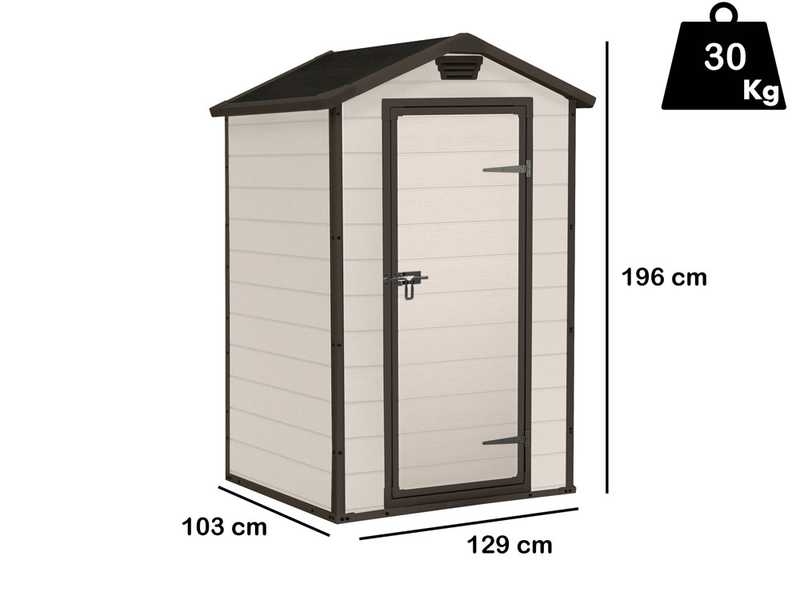 Keter Manor beige - Casetta porta attrezzi da giardino