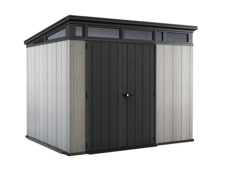 Keter Artisan grigio - Casetta da giardino - Con porta doppia anta - 277x218x226 cm