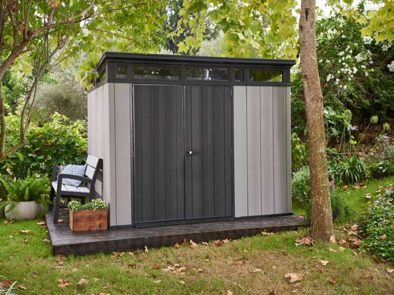 Keter Artisan grigio - Casetta da giardino - Con porta doppia anta - 214x218x226 cm