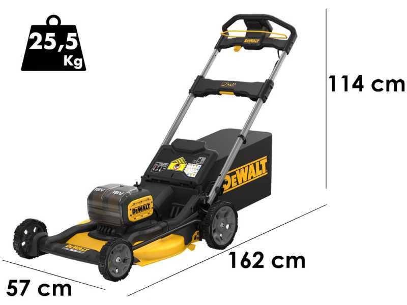 DeWalt DCMWP134N-XJ - Tagliaerba a spinta a batteria - 36V - Taglio 53 cm - SENZA BATTERIA E CARICABATTERIA