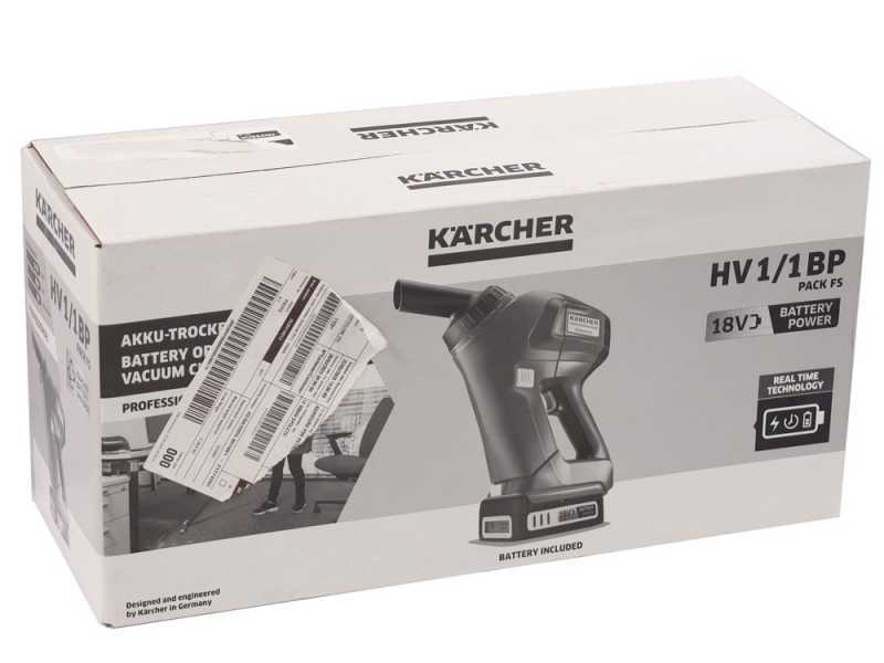 Karcher Pro HV 1/1 Bp FS - Aspiratore a batterie -18 V - 2.5 Ah