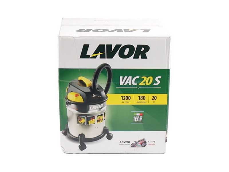 Lavor VAC 20 S - Bidone aspiratutto - (4 in 1) aspirapolvere, aspiraliquidi e soffiante