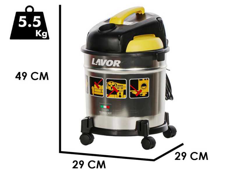 Lavor VAC 20 S - Bidone aspiratutto - (4 in 1) aspirapolvere, aspiraliquidi e soffiante