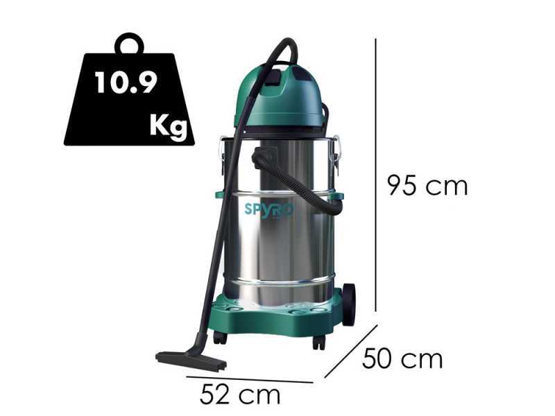 Spyro AIR50 INOX- Aspiratore solidi liquidi - Capacit&agrave; 50 lt - 1400W