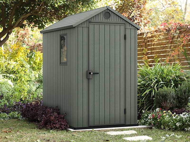 Keter Darwin verde - Casetta porta attrezzi - Con finestra laterale - 125.8x184.5x205.1 cm