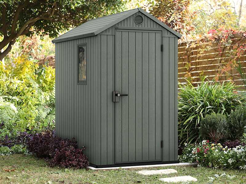 Keter Darwin verde - Casetta porta attrezzi - Con finestra laterale - 125.8x184.5x205 cm