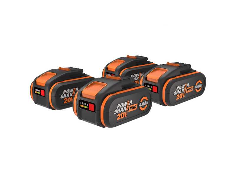 Worx Nitro WG572E - Soffiatore a spalla a batteria - 4x20V/4Ah