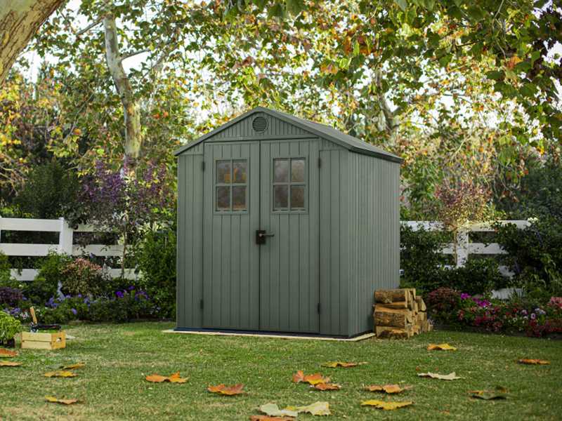Keter Darwin verde - Casetta da giardino - Con finestre frontali - 190x183x221 cm