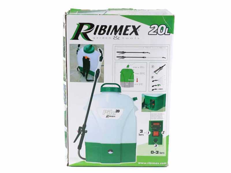 Ribimex PILA 20 - Pompa irroratrice a batteria a spalla - 20 litri - 12V - 8Ah