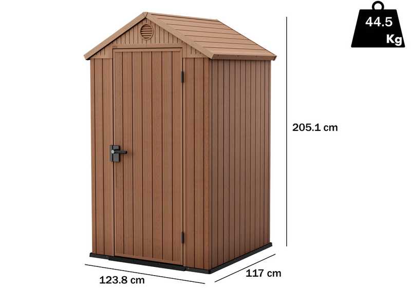 Keter Darwin marrone - Casetta porta attrezzi - 123.8x117x205.1 cm