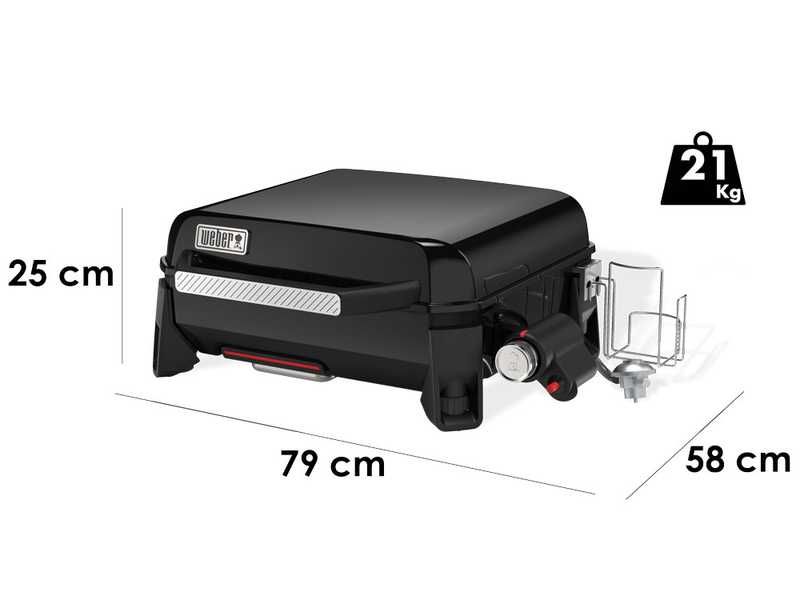 Weber Piastra Premium Slate GP 43cm - Barbecue a gas portatile