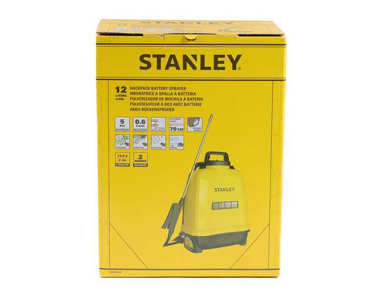 Stanley SXSPBS12E - Pompa irroratrice a batteria a spalla - 12 litri - 14,4V - 2Ah