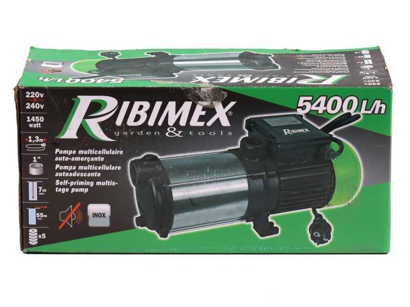 Ribimex PRMCA5 - Pompa autoadescante elettrica da giardino - 5 turbine - 1450 W