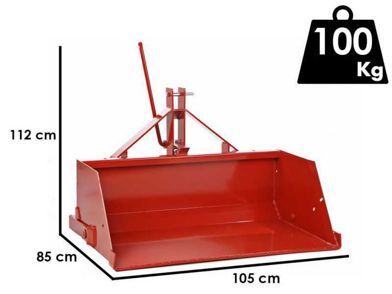 Francini PR 100 - Paletta posteriore per trattore - da 100 cm - Portata 400Kg