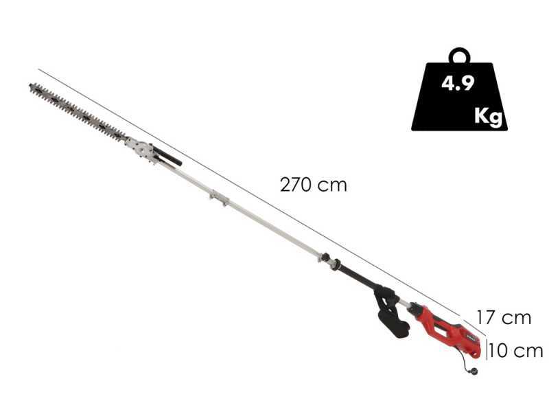 Einhell GC-HH 9046- Tagliasiepi su asta di prolunga telescopica elettrico orientabile