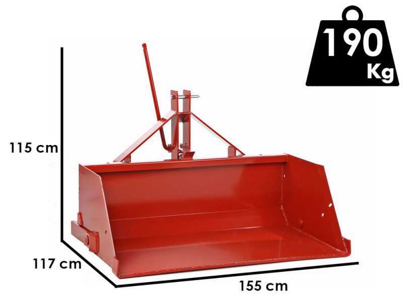 Francini PR 150 - Paletta posteriore per trattore - da 150 cm - Portata 500Kg