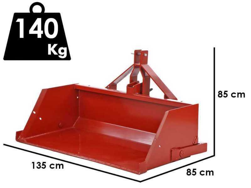 Francini PR 130 - Paletta posteriore idraulica per trattore - da 130 cm - Portata 500Kg